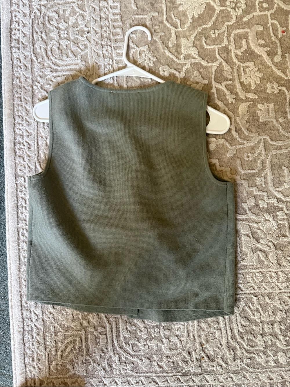 Abercrombie & Fitch Green Button Front Vest - Picture 2 of 3